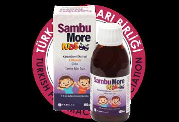 SAMBUMORE KIDS KARA MURVER EKSTRESI, C VITAMINI, CINKO ICEREN TAKVIYE EDICI GIDA  150 ml şişe
