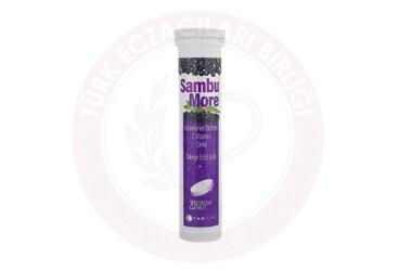 SAMBUMORE KARA MURVER, C VITAMINI, CINKO ICEREN EFERVESAN TABLET TAKVIYE EDICI GIDA  20 tablet