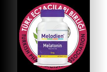 MELODIEN MELATONIN DILALTI TABLET TAKVIYE EDICI GIDA 3 mg 60 kapsül