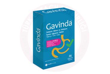 GAVINDA SODYUM ALJINAT VE KALSIYUM ICEREN CIGNEME TABLETI  24 tablet