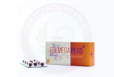 FOLMEGA PLUS OMEGA 3, FOLIK ASIT, MULTIVITAMIN VE MULTIMINERAL TAKVIYE EDICI GIDA  30 kapsül