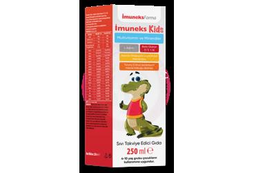 IMUNEKS FARMA KIDS MULTIVITAMIN VE MINERALLER ICEREN TAKVIYE EDICI GIDA  250 ml