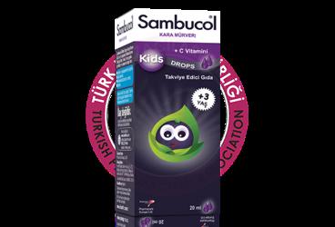 SAMBUCOL KIDS KARA MURVER ICEREN TAKVIYE EDICI GIDA  20 ml şişe