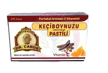DR CAROB PORTAKAL AROMALI C VITAMINLI KECIBOYNUZU PASTILI  24 pastil