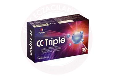 CC TRIPLE METILSULFONILMETAN, AKGUNLUK, TIP II KOLLAJEN VE DEVIL'S CLAW ICEREN TAKVIYE EDICI GIDA  30 kapsül