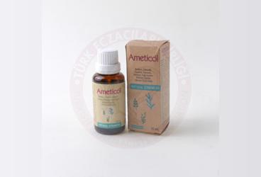 AMETICOL BADEM, ZENCEFIL, REZENE, DEREOTU, KIMYON YAGI ICEREN BITKISEL DAMLA  30 ml şişe