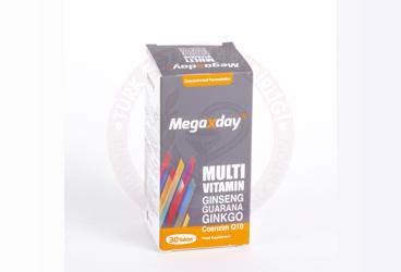 MEGAXDAY MULTIVITAMIN GINSENG GUARANA GINKGO COENZIM Q10 TABLET  30 tablet