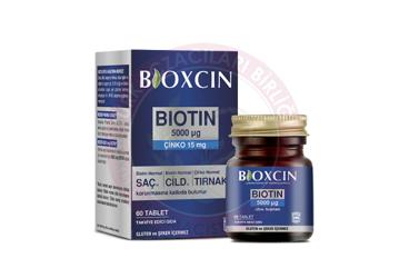 BIOXCIN BIOTIN ICEREN TAKVIYE EDICI GIDA 5000 mcg 60 tablet