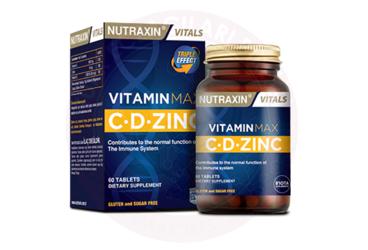 NUTRAXIN VITAMIN MAX C D ZINC TAKVIYE EDICI GIDA  60 tablet