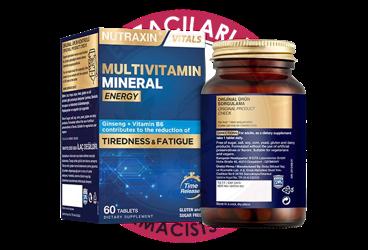 NUTRAXIN MULTIVITAMIN MINERAL ENERGY TAKVIYE EDICI GIDA TABLET  60 tablet