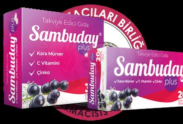 SAMBUDAY PLUS KARA MURVER, C VITAMINI VE CINKO ICEREN GIDA TAKVIYESI  20 tablet