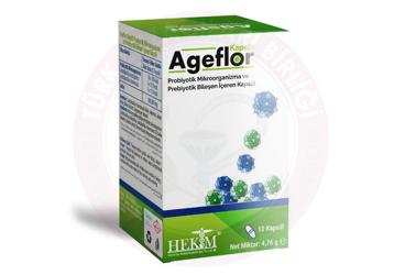 AGEFLOR PROBIYOTIK MIKROORGANIZMA VE PREBIYOTIK BILESEN ICEREN KAPSUL  10 kapsül