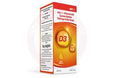 NBTLIFE VITAMIN D3 ICEREN DAMLA TAKVIYE EDICI GIDA  20 ml şişe