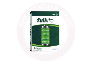NBTLIFE FULLLIFE K2 VITAMINI, D VITAMINI, KOENZIM Q10 VE OMEGA3 ICEREN TAKVIYE EDICI GIDA  30 kapsül