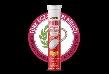 APEXIS MULTIVITAMIN VE MINERAL ICEREN TAKVIYE EDICI GIDA  20 tablet