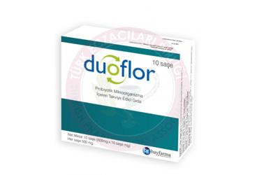 DUOFLOR PROBIYOTIK MIKROORGANIZMA ICEREN SASE  10 saşe