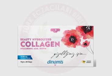 DINAMIS BEAUTY HYDROLYZED COLLAGEN HYALURONIC ACID, BIOTIN SASE  30 saşe