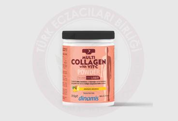 DINAMIS MULTI COLLAGEN WITH VIT-C POWDER ANANAS AROMALI TAKVIYE EDICI GIDA  315 g toz