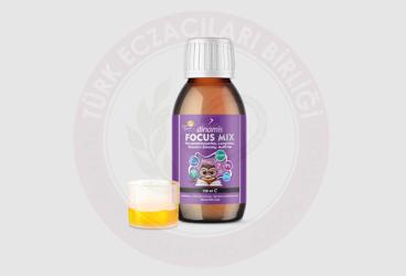 DINAMIS FOCUS MIX FOSFOTIDILSERIN, L-ARJININ, SIBIRYA GINSENGI, MULTIVITAMIN VE MULTIMINERAL ICEREN TAKVIYE EDICI GIDA  150 ml şişe