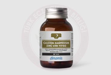 DINAMIS CALCIUM, MAGNESIUM, ZINC WITH VIT-D3 ICEREN TAKVIYE EDICI GIDA TABLET  60 tablet
