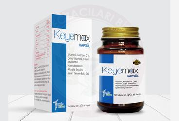 KEYEMAX VITAMIN C, KOENZIM Q10, CINKO, VITAMIN E, LUTEIN, ZEAKSANTIN, HAEMATOCOCCUS PLUVIALIS EXTRAKTI ICEREN KAPSUL  36 kapsül