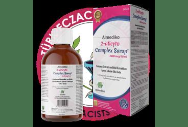 ALMEDIKO 2-ATICYTO COMPLEX SURUP KUDAMA EKSTRAKTI VE BITKI EKSTRAKTLARI ICEREN TAKVIYE EDICI GIDA 3000 mcg/10 ml 240 ml şişe