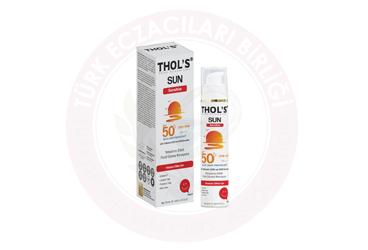 THOLS SUN SENSITIVE YATISTIRICI ETKILI FLUID GUNES KORUYUCU KREM  50 ml şişe