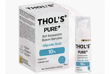THOLS PURE+ SAF KONSANTRE BAKIM SERUMU %10 GLYCOLIC ACID  15 ml şişe