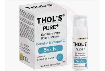 THOLS PURE+ SAF KONSANSTRE BAKIM SERUMU %5 CAFFEINE & %1 VITAMIN C  15 ml şişe