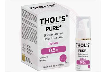 THOLS PURE+ SAF KONSANTRE BAKIM SERUMU %0.5 RETINOL  15 ml şişe
