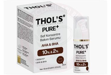 THOLS PURE+ SAF KONSANTRE BAKIM SERUMU %10 AHA & %2 BHA  15 ml şişe