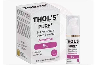THOLS PURE+ SAF KONSANTRE BAKIM SERUMU %5 ACMELITHOL  15 ml şişe