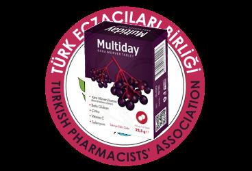 MULTIDAY KARAMURVER EKSTRESI, BETA GLUKAN, CINKO, VITAMIN C, SELENYUM ICEREN TAKVIYE EDICI GIDA  30 tablet
