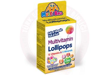 MULTIBALL MULTIVITAMIN LOLLIPOPS  7 adet