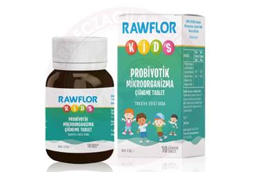 RAWFLOR KIDS PROBIYOTIK MIKROORGANIZMA CIGNEME TABLET TAKVIYE EDICI GIDA  10 tablet
