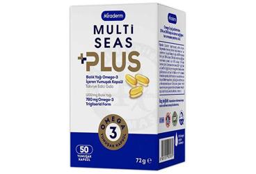 MIRADERM MULTI SEAS PLUS OMEGA 3 TAKVIYE EDICI GIDA  50 kapsül