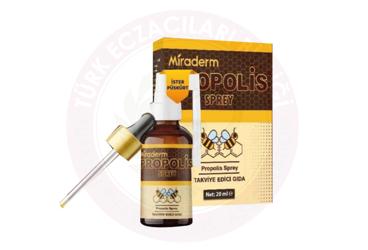 MIRADERM PROPOLIS SPREY TAKVIYE EDICI GIDA  20 ml şişe
