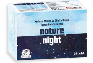 NATURENIGHT KEDIOTU, MELUSA VE GINGKO BILOBA ICEREN TAKVIYE EDICI GIDA  30 tablet