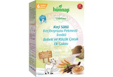 HUNNAP KECI SUTLU KECIBOYNUZU PEKMEZLI IRMIKLI BEBEK VE COCUK EK GIDASI  200 ml toz
