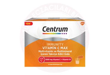 CENTRUM IMMUNITY VITAMIN C MAX TAKVIYE EDICI GIDA SASE  14 saşe