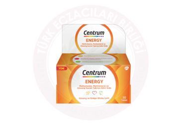 CENTRUM ENERGY MULTIVITAMIN, MULTIMINERAL VE GINSENG ICEREN TAKVIYE EDICI GIDA TABLET  30 tablet
