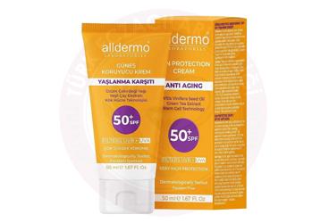ALLDERMO YASLANMA KARSITI GUNES KORUYUCU KREM SPF50+  50 ml tüp