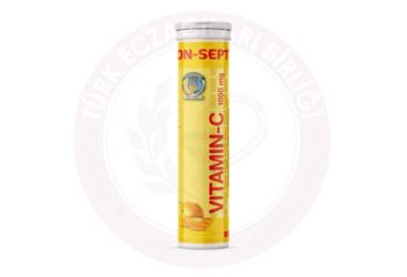 BRON-SEPT VITAMIN C TAKVIYE EDICI GIDA EFERVESAN TABLET 1000 mg 20 tablet