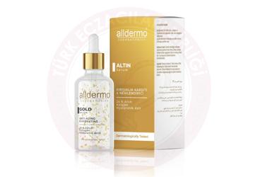 ALLDERMO ALTIN KIRISIKLIK KARSITI & NEMLENDIRICI SERUM  30 ml şişe