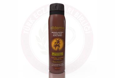 ALLDERMO BRONZLASTIRICI GUNES YAGI KURU SPREY  150 ml şişe