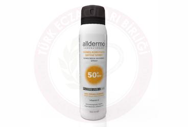 ALLDERMO GUNES KORUYUCU SEFFAF SPREY SPF 50+  150 ml şişe