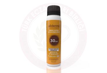 ALLDERMO BRONZLASTIRICI SPF 30 GUNES SPREYI  150 ml şişe