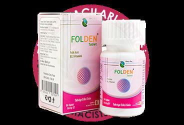 FOLDEN TABLET FOLIK ASIT VE B12 VITAMINI ICEREN TAKVIYE EDICI GIDA  90 tablet
