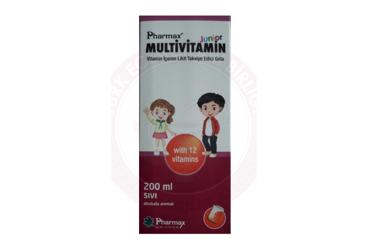 PHARMAX MULTIVITAMIN JUNIOR VITAMIN ICEREN LIKIT TAKVIYE EDICI GIDA   200 ml şişe