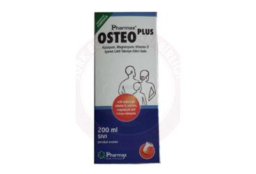 PHARMAX OSTEO PLUS KALSIYUM, MAGNEZYUM, VITAMIN D ICEREN LIKIT TAKVIYE EDICI GIDA  200 ml şişe